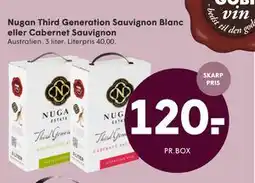 SPAR Nugan Third Generation Sauvignon Blanc eller Cabernet Sauvignon tilbud