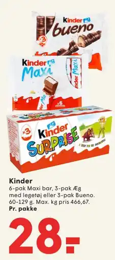 SPAR Kinder tilbud
