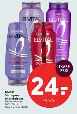 SPAR Elvital Shampoo eller Balsam tilbud