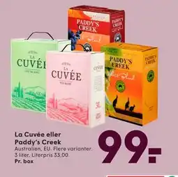 SPAR La Cuvée eller Paddy’s Creek tilbud