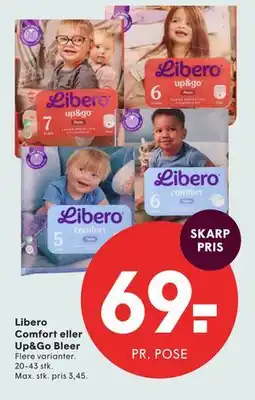 SPAR Libero Comfort eller Up&Go Bleer tilbud