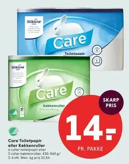 SPAR Care Toiletpapir eller Køkkenruller tilbud