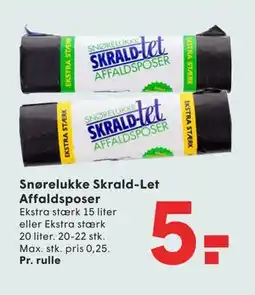 SPAR Snørelukke Skrald-Let Affaldsposer tilbud