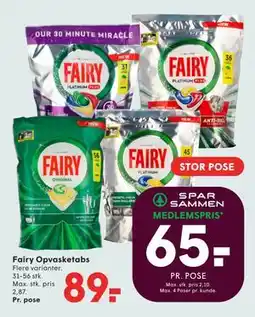 SPAR Fairy Opvasketabs tilbud