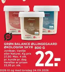 MENY GRØN BALANCE ØLLINGEGAARD ØKOLOGISK SKYR tilbud