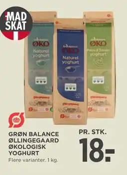 MENY GRØN BALANCE ØLLINGEGAARD ØKOLOGISK YOGHURT tilbud