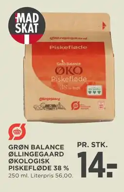 MENY GRØN BALANCE ØLLINGEGAARD ØKOLOGISK PISKEFLØDE 38 % tilbud