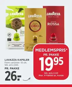 MENY LAVAZZA KAPSLER tilbud