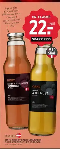 MENY OMHU ØRSKOV DANSK ÆBLEMOST ELLER ÆBLEMOST MED JORDBÆR tilbud