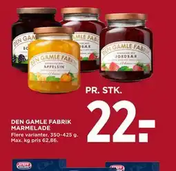 MENY DEN GAMLE FABRIK MARMELADE tilbud