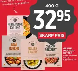 MENY GESTUS MIDDAGSRETTER tilbud