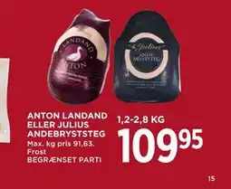 MENY ANTON LANDAND ELLER JULIUS ANDEBRYSTSTEG tilbud