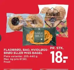 MENY FLADBRØD, BAO, HVIDLØGSBRØD ELLER MISS BAGEL tilbud