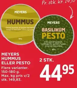 MENY MEYERS HUMMUS ELLER PESTO tilbud
