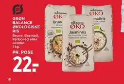 MENY GRØN BALANCE ØKOLOGISKE RIS tilbud