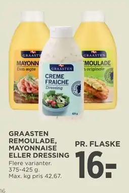 MENY GRAASTEN REMOULADE, MAYONNAISE ELLER DRESSING tilbud