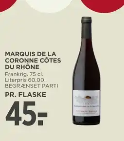 MENY MARQUIS DE LA CORONNE CÔTES DU RHÔNE tilbud