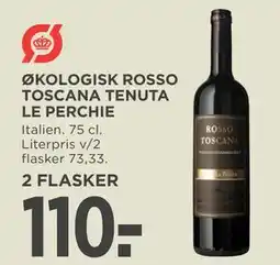 MENY ØKOLOGISK ROSSO TOSCANA TENUTA LE PERCHIE tilbud