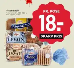 MENY PÅGEN BRØD tilbud