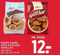 MENY PÅGEN KANEL GIFFLAR ELLER VANILLAS tilbud