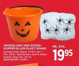 MENY SPINDELVÆV MED EDDERKOPPER ELLER PLAST SPAND tilbud