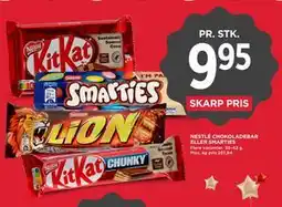 MENY NESTLÉ CHOKOLADEBAR ELLER SMARTIES tilbud