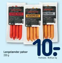 REMA 1000 Langelænder pølser tilbud