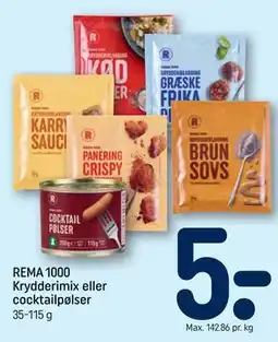 REMA 1000 REMA 1000 Krydderimix eller cocktailpølser tilbud