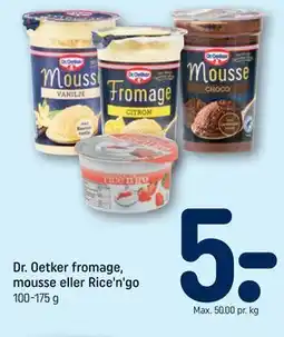 REMA 1000 Dr. Oetker fromage, mousse eller Rice'n'go tilbud