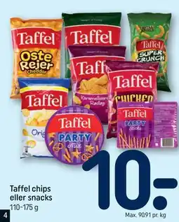 REMA 1000 Taffel chips eller snacks tilbud