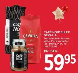 MENY CAFÉ NOIR ELLER GEVALIA tilbud