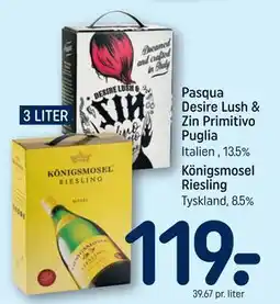 REMA 1000 Pasqua Desire Lush & Zin Primitivo Puglia tilbud