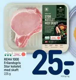 REMA 1000 REMA 1000 Frilandsgris Stor kotelet med skaft tilbud