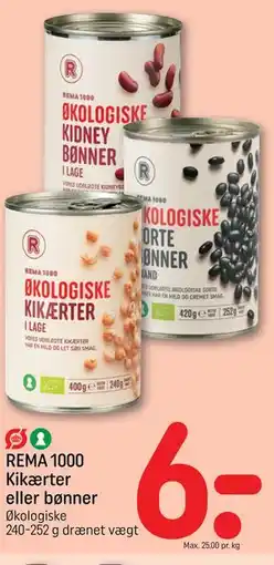 REMA 1000 REMA 1000 Kikærter eller bønner tilbud