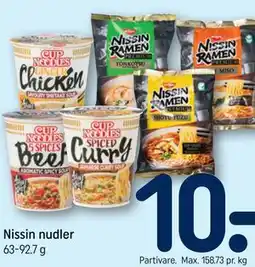 REMA 1000 Nissin nudler tilbud