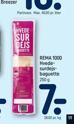 REMA 1000 REMA 1000 Hvedesurdejsbaguette tilbud
