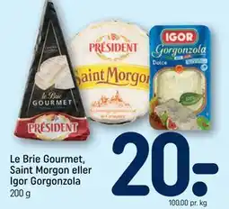 REMA 1000 Le Brie Gourmet, Saint Morgon eller Igor Gorgonzola tilbud