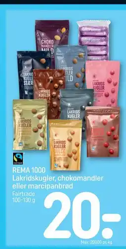REMA 1000 REMA 1000 Lakridskugler, chokomandler eller marcipanbrød tilbud