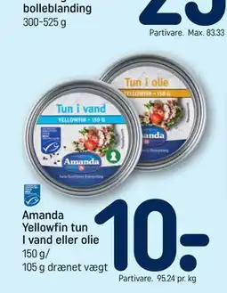 REMA 1000 Amanda Yellowfin tun I vand eller olie tilbud