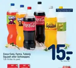 REMA 1000 Coca-Cola, Fanta, Tuborg Squash eller Schweppes tilbud