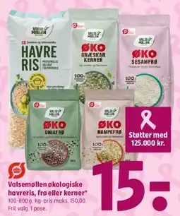 Coop 365 Valsemøllen økologiske havreris, frø eller kerner tilbud