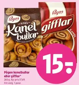 Coop 365 Pågen kanelbullar eller gifflar tilbud