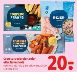 Coop 365 Coop torpedorejer, rejer eller fiskepinde tilbud