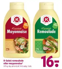 Coop 365 K-Salat remoulade eller mayonnaise tilbud