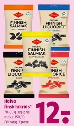 Coop 365 Halva finsk lakrids tilbud