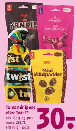Coop 365 Toms minipose eller Twist tilbud