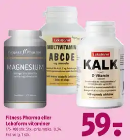 Coop 365 Fitness Pharma eller Lekaform vitaminer tilbud