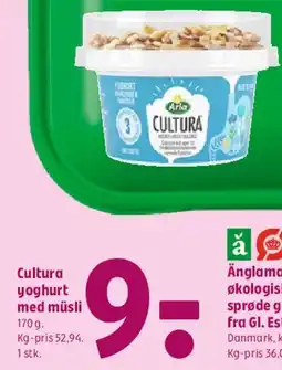 Coop 365 Cultura yoghurt med müsli tilbud