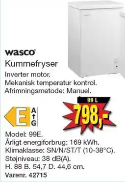 Harald Nyborg Wasco Kummerfryser tilbud