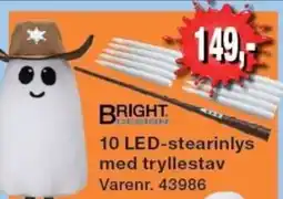 Harald Nyborg Bright Design 10 LED-stearinlys med tryllestav tilbud